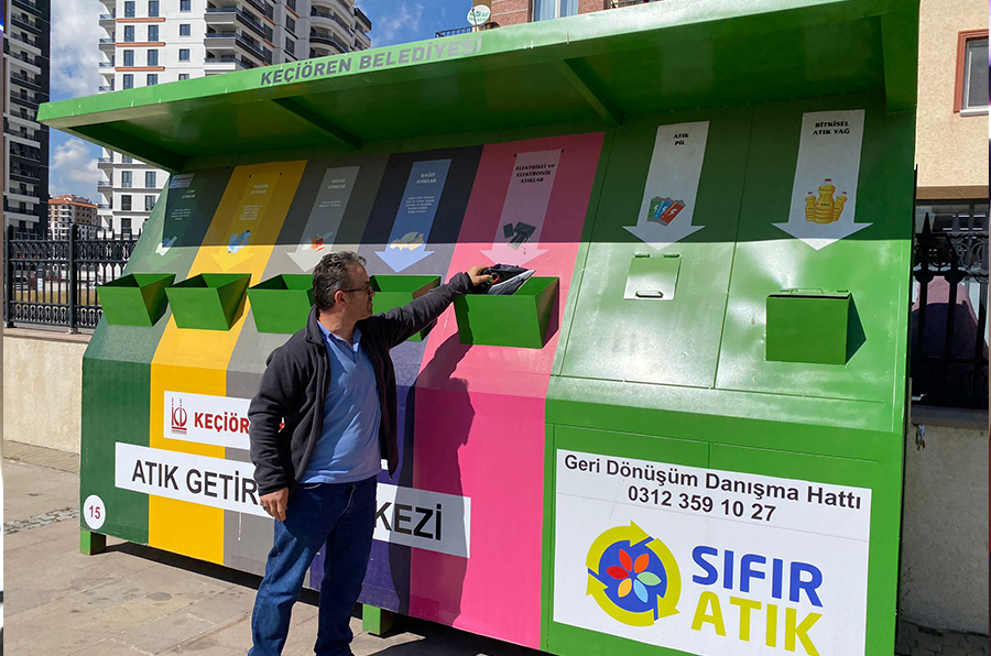 Keçiören'de Atık Getirme Merkezi’nin sayısı 100’e çıkarıldı