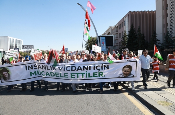 Başkan Özarslan, Filistin’e Destek yürüyüşüne katıldı