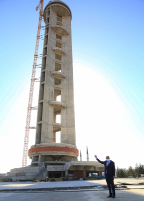 Başkent’in yeni sembolü Cumhuriyet Kulesi’nde hummalı çalışma