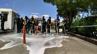 Keçiören Belediyesinden hastanelere temizlik ve bekleme çadırı desteği