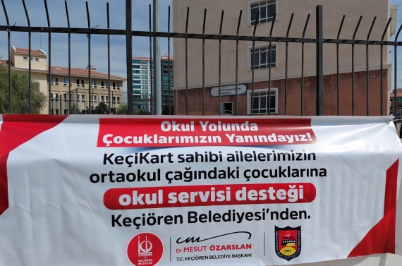 Keçiören Belediyesi’nden KEÇİKART sahibi ailelere okul servisi desteği