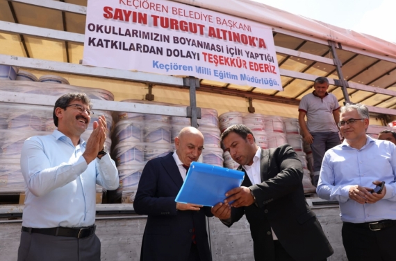 Keçiören Belediyesinden okullara boya desteği