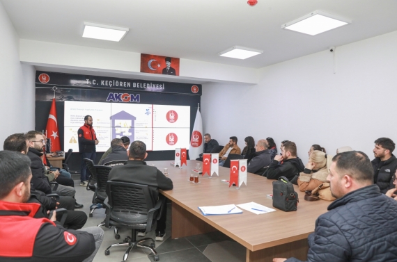 Keçiören Belediyesi’nden personele yangın söndürme eğitimi