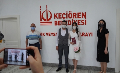 Keçiören Belediyesinden ‘Sosyal Mesafeli’ nikâh merasimi