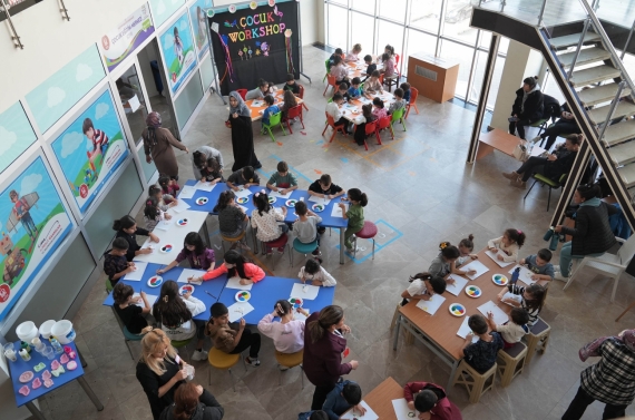 Keçiörenli çocuklar workshop ile doyasıya eğlendi