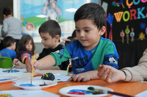 Keçiörenli çocuklar workshop ile doyasıya eğlendi