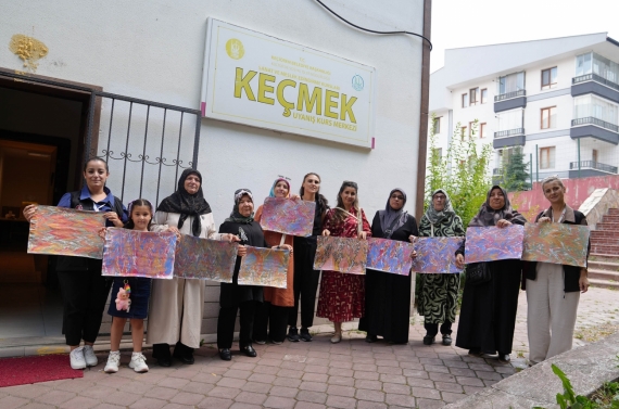 KEÇMEK’te şehit yakınlarına özel ebru sanatı workshopu düzenlendi