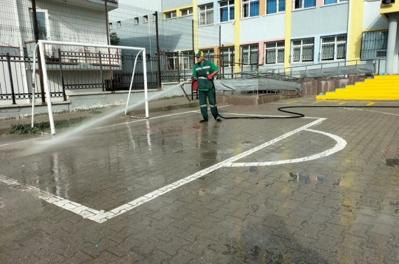 Yeni eğitim dönemi için okullar temizlendi