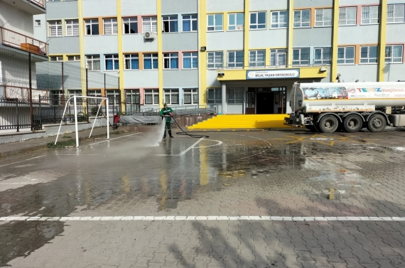 Yeni eğitim dönemi için okullar temizlendi