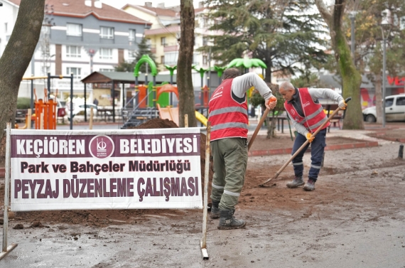 Keçiören’in park ve bahçeleri yenileniyor